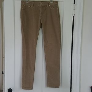 Michael Kors tan corduroy skinny pants size 4